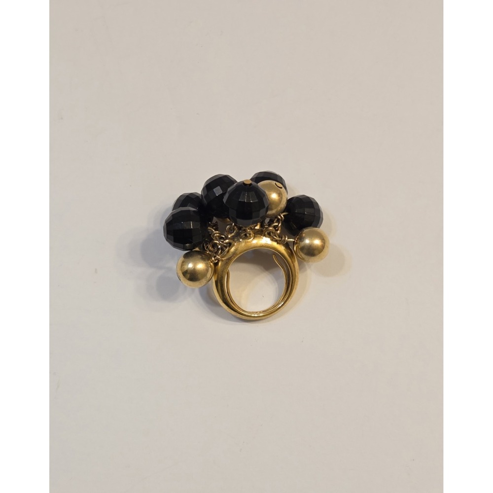 Kate Spade "Confetti Bauble" Cluster Tassel Ring Gold Tone Size 6.5